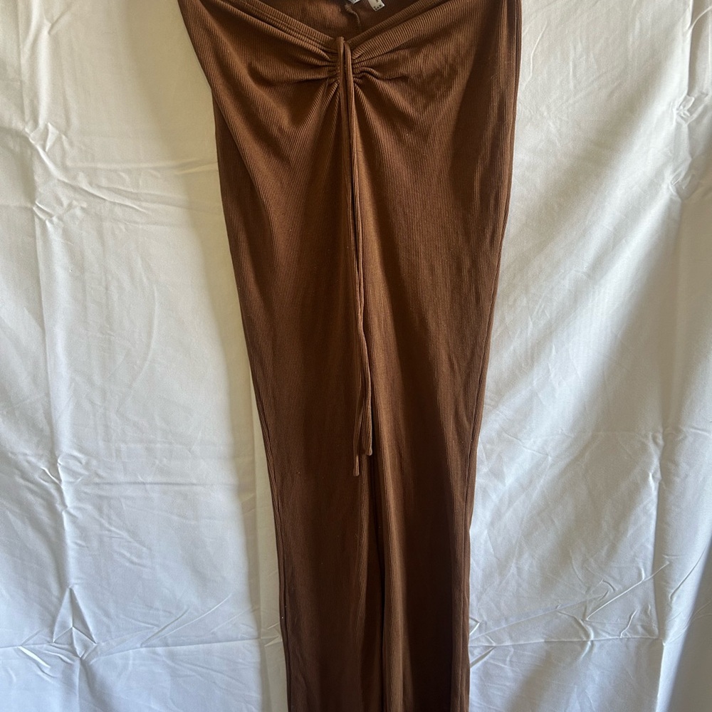 Princess Polly Tan Ribbed Pants